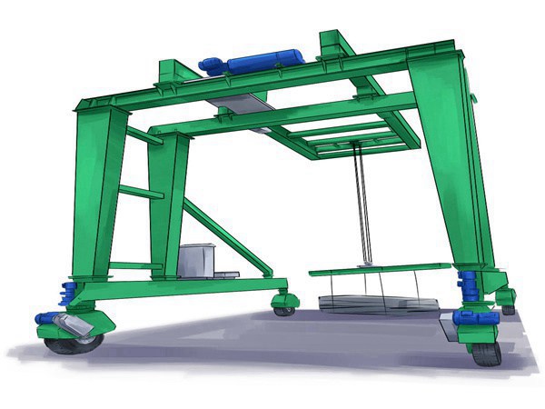 云南麗江龍門吊廠家 8t門式起重機整體穩定性好